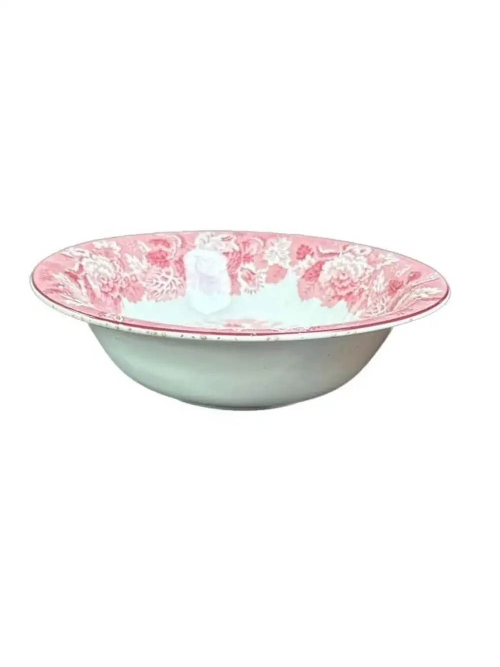 Wood & Sons Enoch Wood's English Scenery Pink Red Transferware Cereal/Soup Bowl